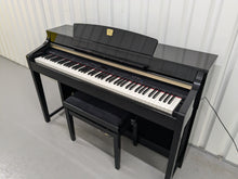Load image into Gallery viewer, YAMAHA CLAVINOVA CLP-370PE DIGITAL PIANO + STOOL IN GLOSSY BLACK stock nr 24442