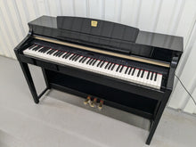 Load image into Gallery viewer, YAMAHA CLAVINOVA CLP-370PE DIGITAL PIANO + STOOL IN GLOSSY BLACK stock nr 24442