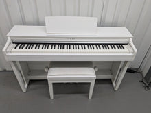 Load image into Gallery viewer, Yamaha Clavinova CLP-625 digital piano and stool in satin white stock #24461