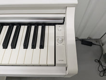 Load image into Gallery viewer, Yamaha Clavinova CLP-625 digital piano and stool in satin white stock #24461
