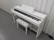 Load image into Gallery viewer, Yamaha Clavinova CLP-625 digital piano and stool in satin white stock #24461