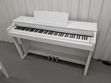 Load image into Gallery viewer, Yamaha Clavinova CLP-625 digital piano and stool in satin white stock #24461
