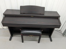 Load image into Gallery viewer, Roland HP-2e digital piano and stool in dark rosewood finish stock number 24464
