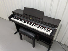 Load image into Gallery viewer, Roland HP-2e digital piano and stool in dark rosewood finish stock number 24464