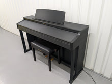 Load image into Gallery viewer, Roland HP203 digital piano and stool in satin black finish stock number 24478