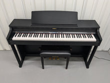 Load image into Gallery viewer, Roland HP203 digital piano and stool in satin black finish stock number 24478