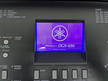 Load image into Gallery viewer, Yamaha DGX-650 rosewood portable grand piano keyboard and stand stock #24491