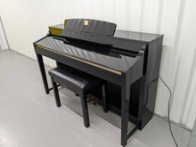 Load image into Gallery viewer, YAMAHA CLAVINOVA CLP-370PE DIGITAL PIANO + STOOL IN GLOSSY BLACK stock nr 24488