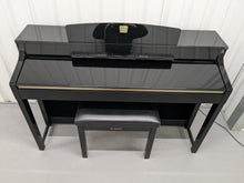 Load image into Gallery viewer, YAMAHA CLAVINOVA CLP-370PE DIGITAL PIANO + STOOL IN GLOSSY BLACK stock nr 24488