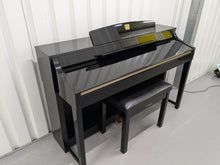 Load image into Gallery viewer, YAMAHA CLAVINOVA CLP-370PE DIGITAL PIANO + STOOL IN GLOSSY BLACK stock nr 24488