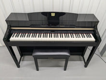 Load image into Gallery viewer, YAMAHA CLAVINOVA CLP-370PE DIGITAL PIANO + STOOL IN GLOSSY BLACK stock nr 24488