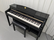 Load image into Gallery viewer, YAMAHA CLAVINOVA CLP-370PE DIGITAL PIANO + STOOL IN GLOSSY BLACK stock nr 24488