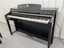 Load image into Gallery viewer, YAMAHA CLAVINOVA CLP-370PE DIGITAL PIANO + STOOL IN GLOSSY BLACK stock nr 24488