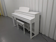 Load image into Gallery viewer, Yamaha Clavinova CLP-545 digital piano in satin white with stool. stock nr 24494