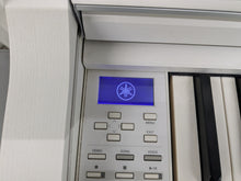 Load image into Gallery viewer, Yamaha Clavinova CLP-545 digital piano in satin white with stool. stock nr 24494