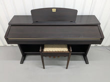Load image into Gallery viewer, Yamaha Clavinova CLP-120 Digital Piano and stool in dark rosewood stock #24511