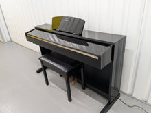 Load image into Gallery viewer, Yamaha Arius YDP-C71PE Digital Piano in polished ebony glossy black stock #24508