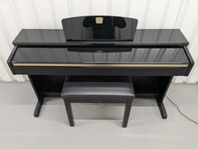 Load image into Gallery viewer, Yamaha Clavinova CLP-320PE Digital Piano and stool Glossy Black stock no 24523