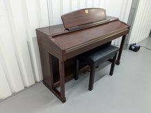 Load image into Gallery viewer, Yamaha Clavinova CLP-150 digital piano and stool in mahogany stock #24519