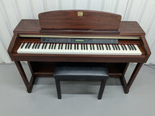 Load image into Gallery viewer, Yamaha Clavinova CLP-150 digital piano and stool in mahogany stock #24519