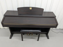 Load image into Gallery viewer, Yamaha Clavinova CLP-120 Digital Piano and stool in dark rosewood stock #24518