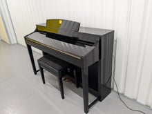 Load image into Gallery viewer, YAMAHA CLAVINOVA CLP-370PE DIGITAL PIANO + STOOL IN GLOSSY BLACK stock nr 24531