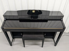 Load image into Gallery viewer, YAMAHA CLAVINOVA CLP-370PE DIGITAL PIANO + STOOL IN GLOSSY BLACK stock nr 24531