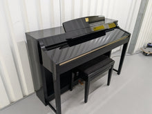 Load image into Gallery viewer, YAMAHA CLAVINOVA CLP-370PE DIGITAL PIANO + STOOL IN GLOSSY BLACK stock nr 24531