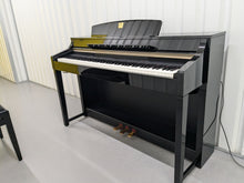 Load image into Gallery viewer, YAMAHA CLAVINOVA CLP-370PE DIGITAL PIANO + STOOL IN GLOSSY BLACK stock nr 24531