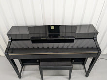 Load image into Gallery viewer, YAMAHA CLAVINOVA CLP-370PE DIGITAL PIANO + STOOL IN GLOSSY BLACK stock nr 24531