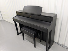 Load image into Gallery viewer, Roland HP605 digital piano and stool in satin black finish stock number 24546