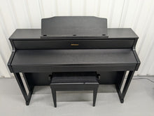 Load image into Gallery viewer, Roland HP605 digital piano and stool in satin black finish stock number 24546