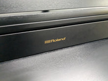 Load image into Gallery viewer, Roland HP605 digital piano and stool in satin black finish stock number 24546