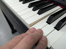 Load image into Gallery viewer, Roland HP605 digital piano and stool in satin black finish stock number 24546