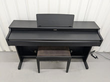 Load image into Gallery viewer, Yamaha Arius YDP-163 Digital Piano and stool in satin black clavinova keyboard stock # 24551