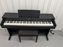 Load image into Gallery viewer, Yamaha Arius YDP-163 Digital Piano and stool in satin black clavinova keyboard stock # 24551