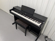 Load image into Gallery viewer, Yamaha Arius YDP-163 Digital Piano and stool in satin black clavinova keyboard stock # 24551