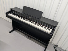 Load image into Gallery viewer, Yamaha Arius YDP-163 Digital Piano and stool in satin black clavinova keyboard stock # 24551
