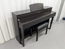 Load image into Gallery viewer, Yamaha Clavinova CLP-635 Digital Piano and stool in dark rosewood stock #24554