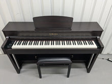 Load image into Gallery viewer, Yamaha Clavinova CLP-635 Digital Piano and stool in dark rosewood stock #24554