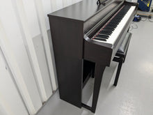 Load image into Gallery viewer, Yamaha Clavinova CLP-635 Digital Piano and stool in dark rosewood stock #24554