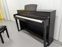 Load image into Gallery viewer, Yamaha Clavinova CLP-635 Digital Piano and stool in dark rosewood stock #24554