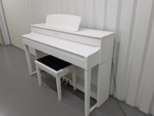 Load image into Gallery viewer, Yamaha Clavinova CLP-575 in satin white finish+ stool stock # 24562