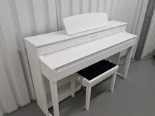 Load image into Gallery viewer, Yamaha Clavinova CLP-575 in satin white finish+ stool stock # 24562