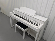 Load image into Gallery viewer, Yamaha Clavinova CLP-575 in satin white finish+ stool stock # 24562
