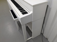 Load image into Gallery viewer, Yamaha Clavinova CLP-575 in satin white finish+ stool stock # 24562