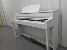 Load image into Gallery viewer, Yamaha Clavinova CLP-575 in satin white finish+ stool stock # 24562