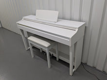 Load image into Gallery viewer, Yamaha Clavinova CLP-625 digital piano and stool in satin white stock #24565