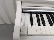 Load image into Gallery viewer, Yamaha Clavinova CLP-625 digital piano and stool in satin white stock #24565