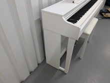 Load image into Gallery viewer, Yamaha Clavinova CLP-625 digital piano and stool in satin white stock #24565